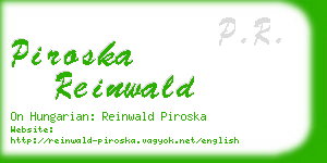 piroska reinwald business card